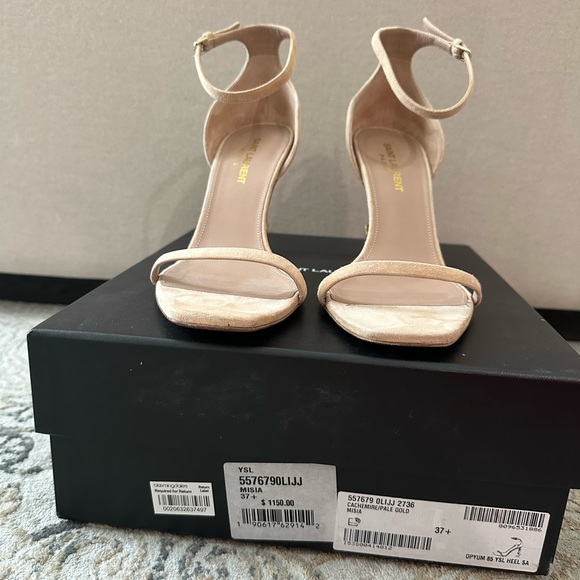 YSL saint Laurent MISIA size 37.5 pale gold - Picture 3 of 3